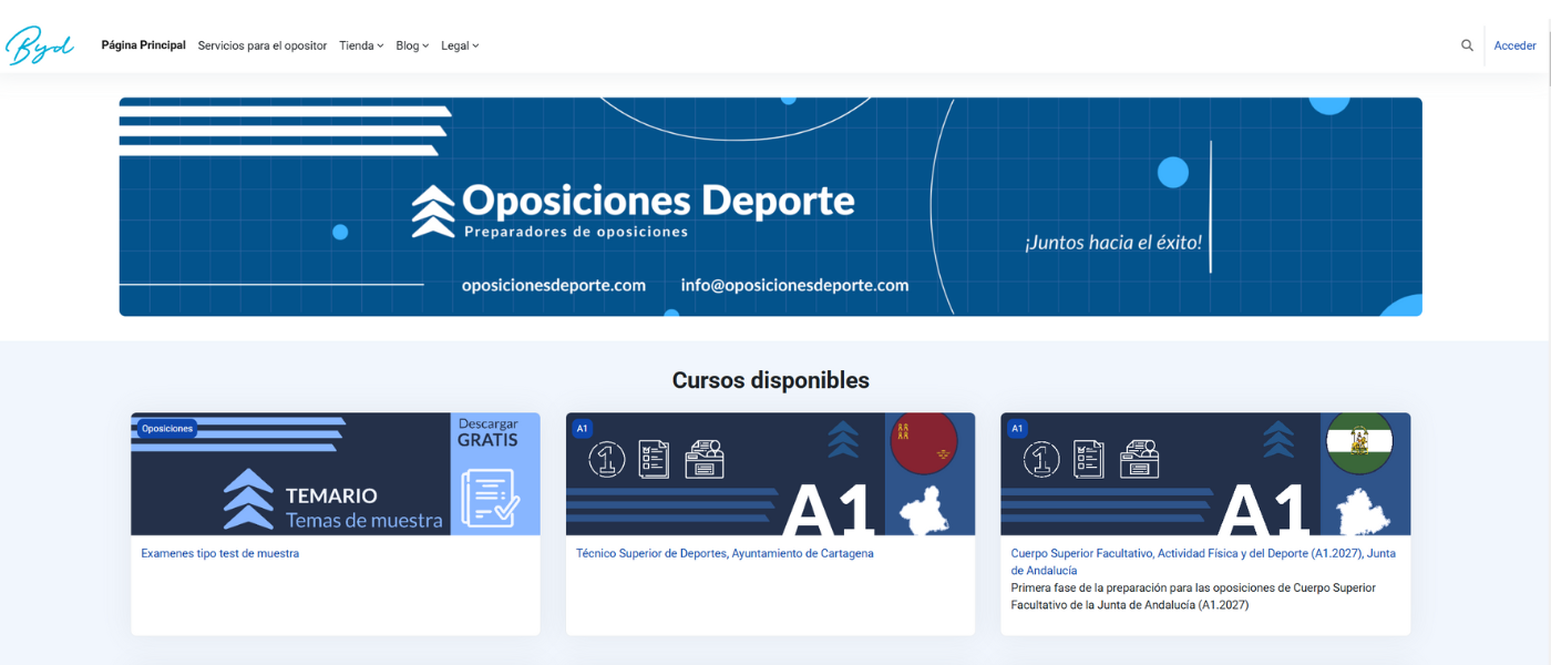 Aula virtual oposiciones deporte